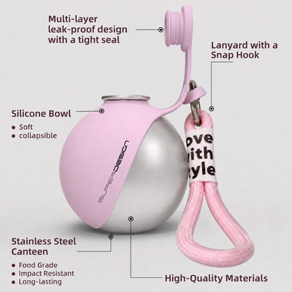 PawCentral™ Dog Water Bottle with Bowl